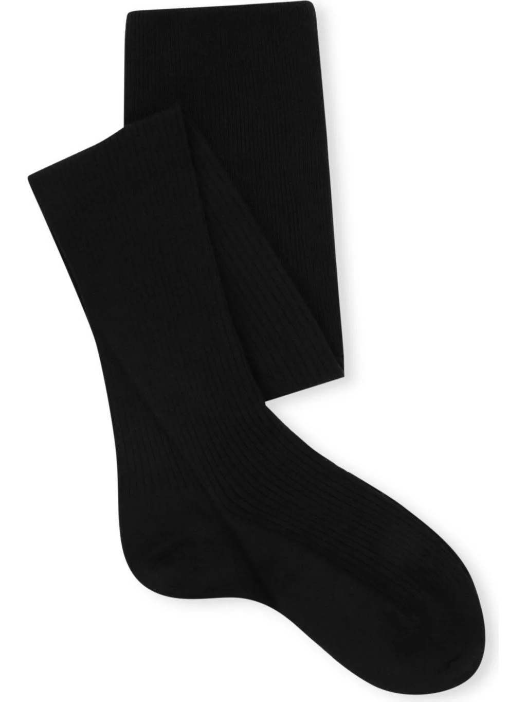 Ribbed knee-high wool-blend socks - 1