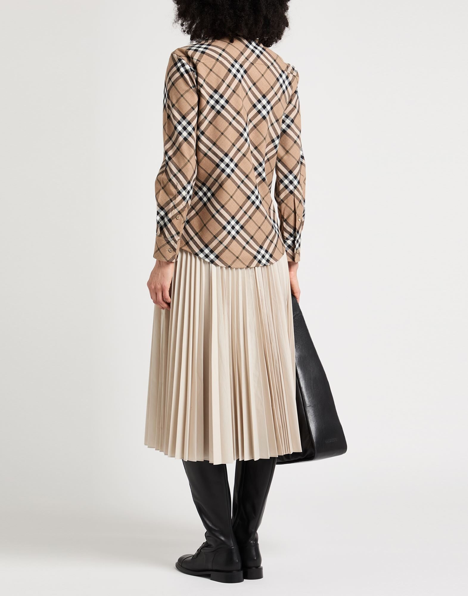 Khaki Women's Checked Shirt - 3