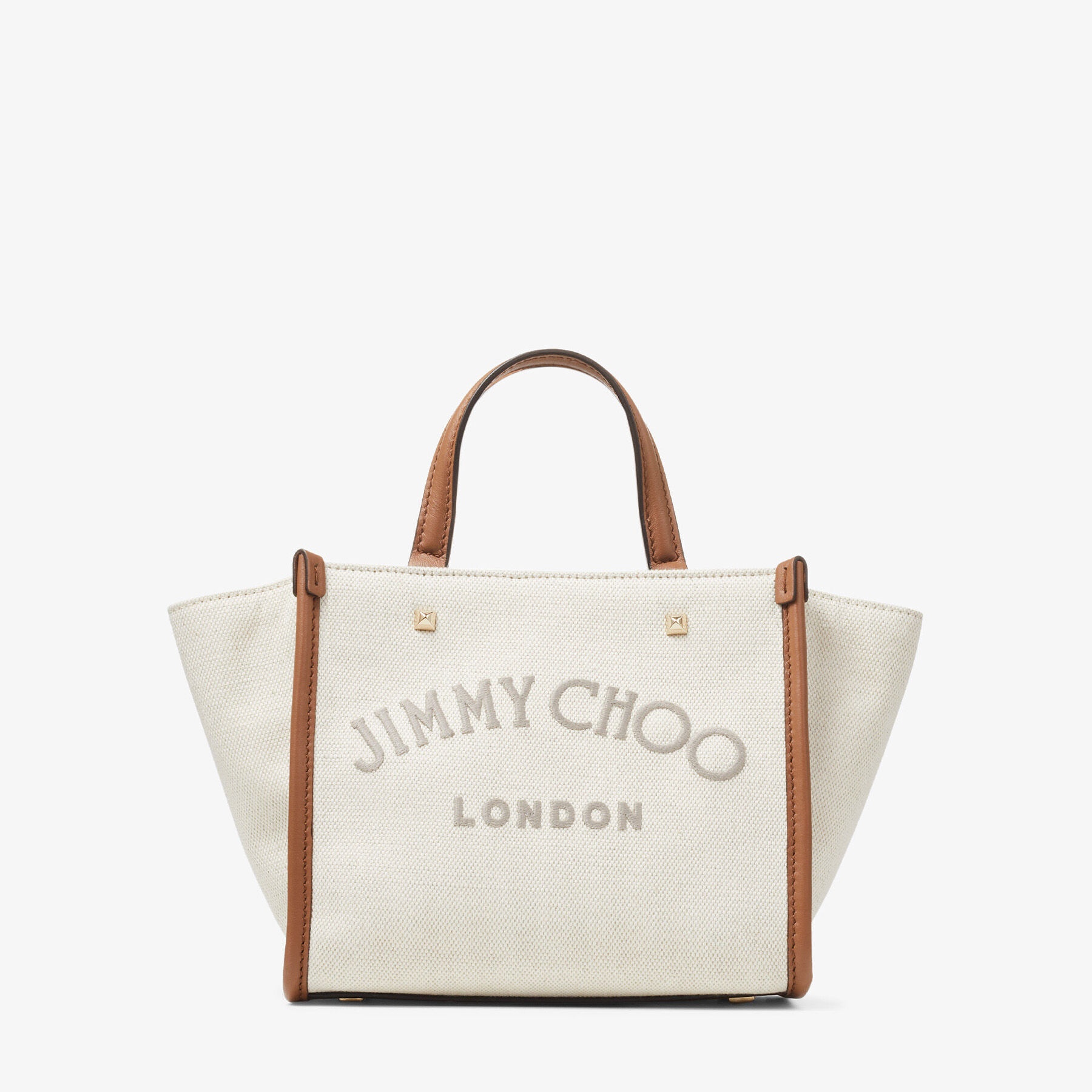 Varenne Tote S
Natural Recycled Cotton Canvas and Tan Leather Logo Tote Bag - 1