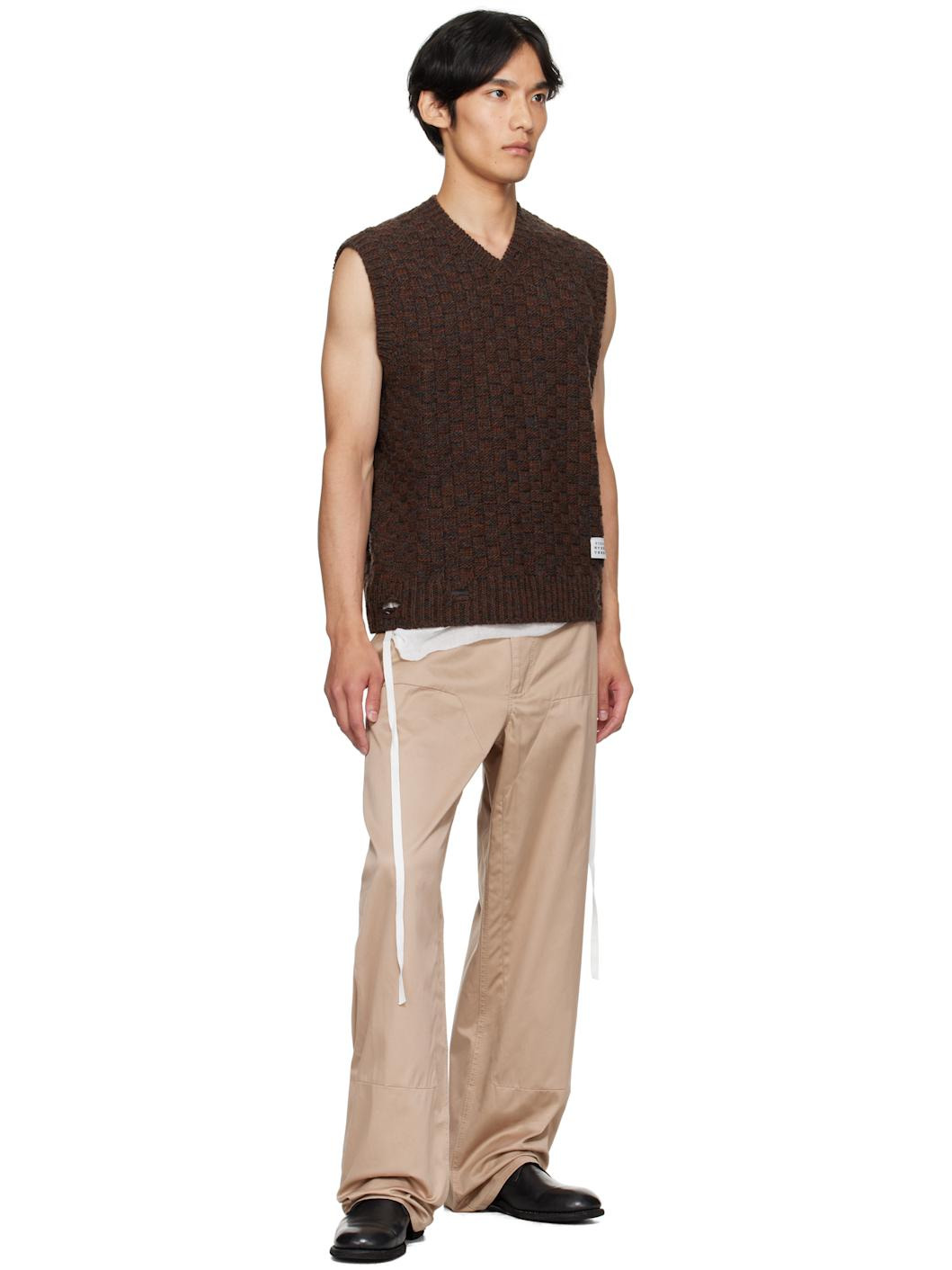 Beige Cotton Trousers - 4