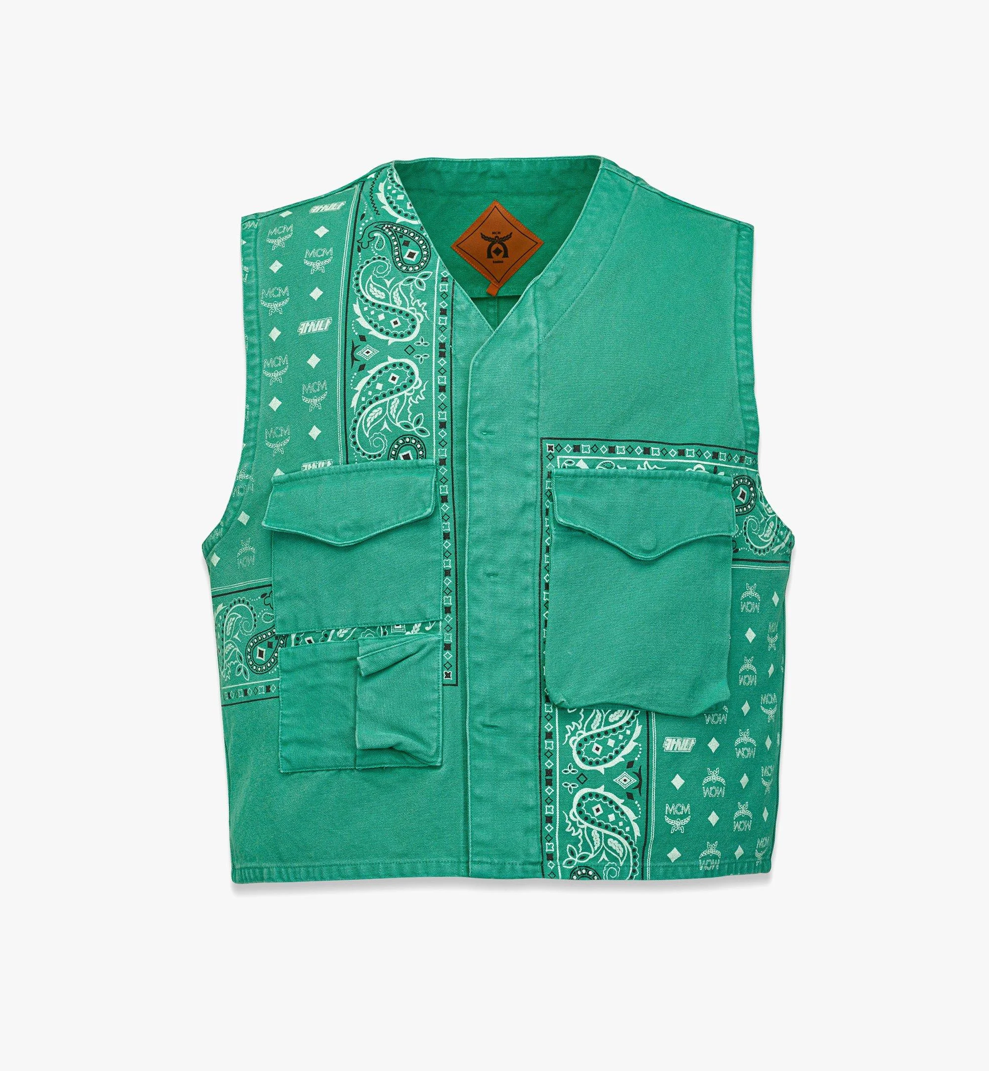 MCM x KASINA Bandana Monogram Gilet in Oxford Cotton - 1