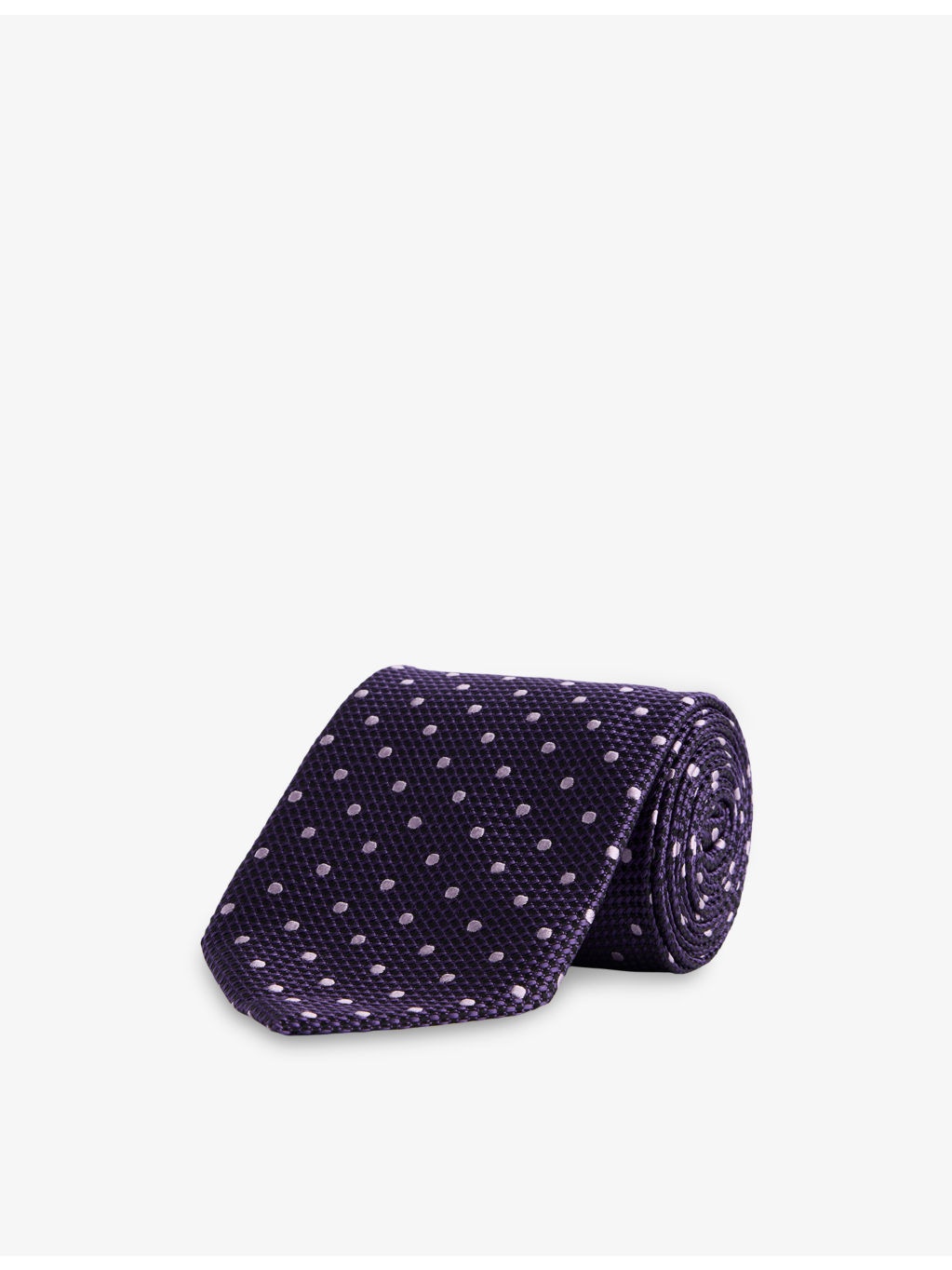 Geometric-Pattern Silk Tie - 1