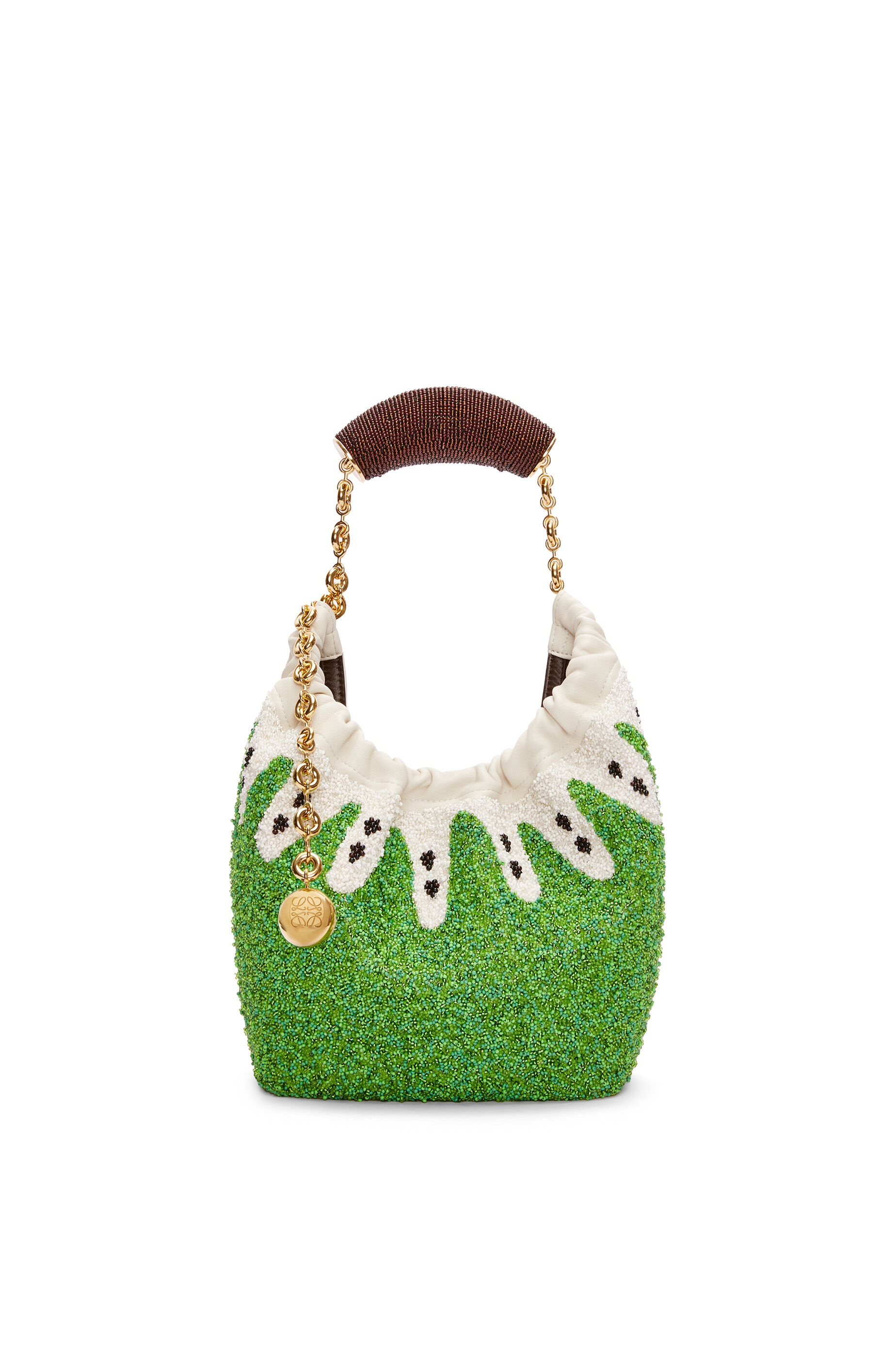 Mini Squeeze bag in beaded leather - 1