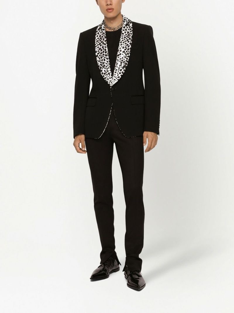 sequin-embellished tailored suit - 3