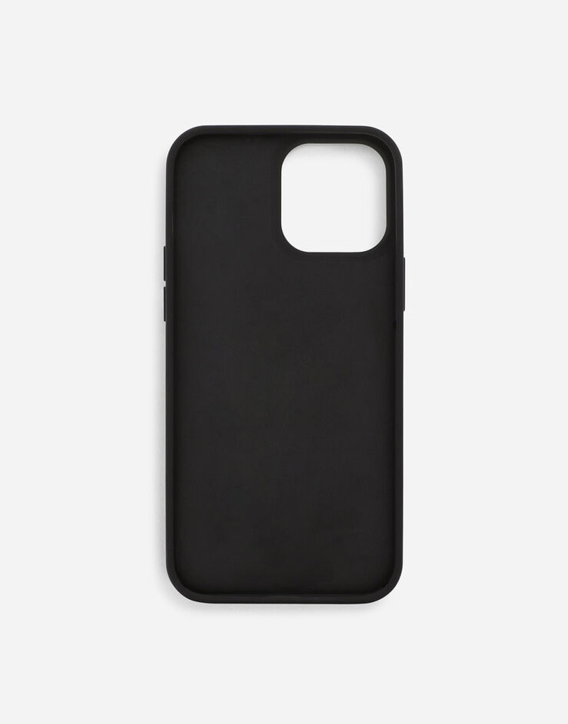 Dolce & Gabbana Calfskin iPhone 13 Pro Max cover with DG logo outlook