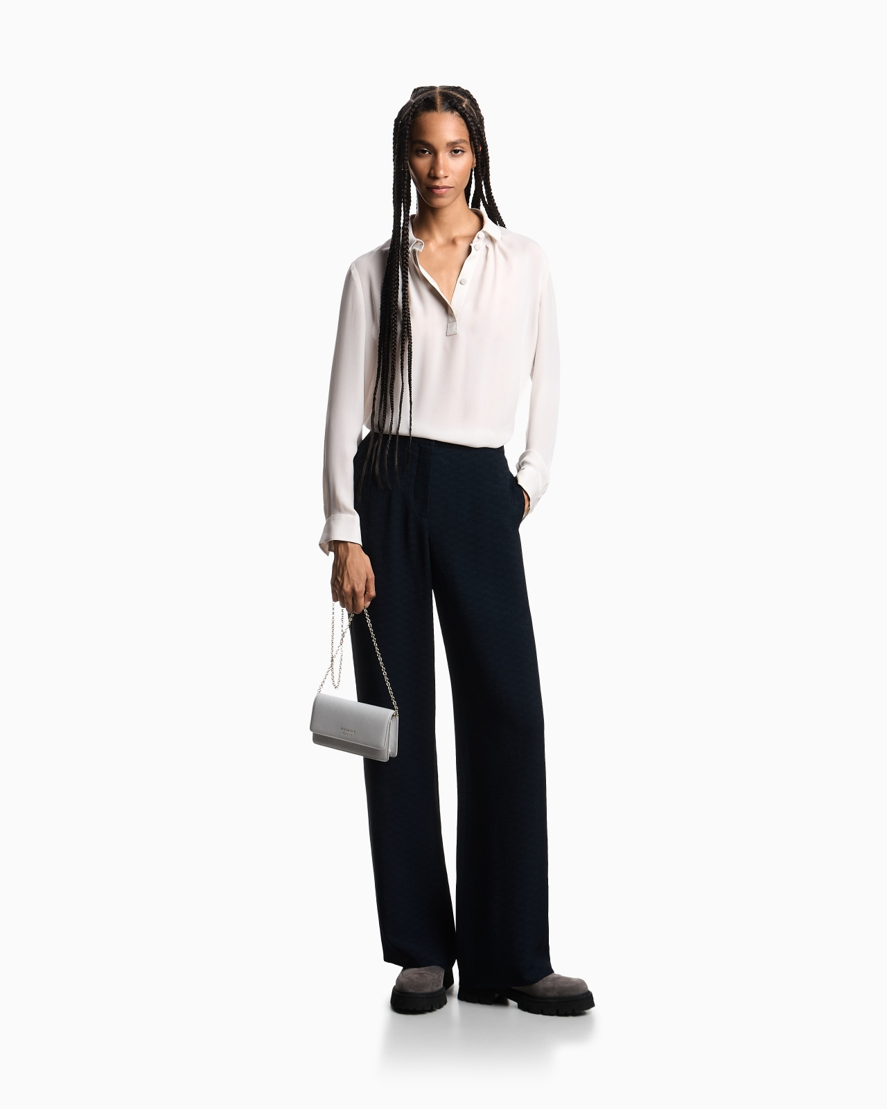 ICON TROUSERS IN FLUID ARMURE FABRIC - 2