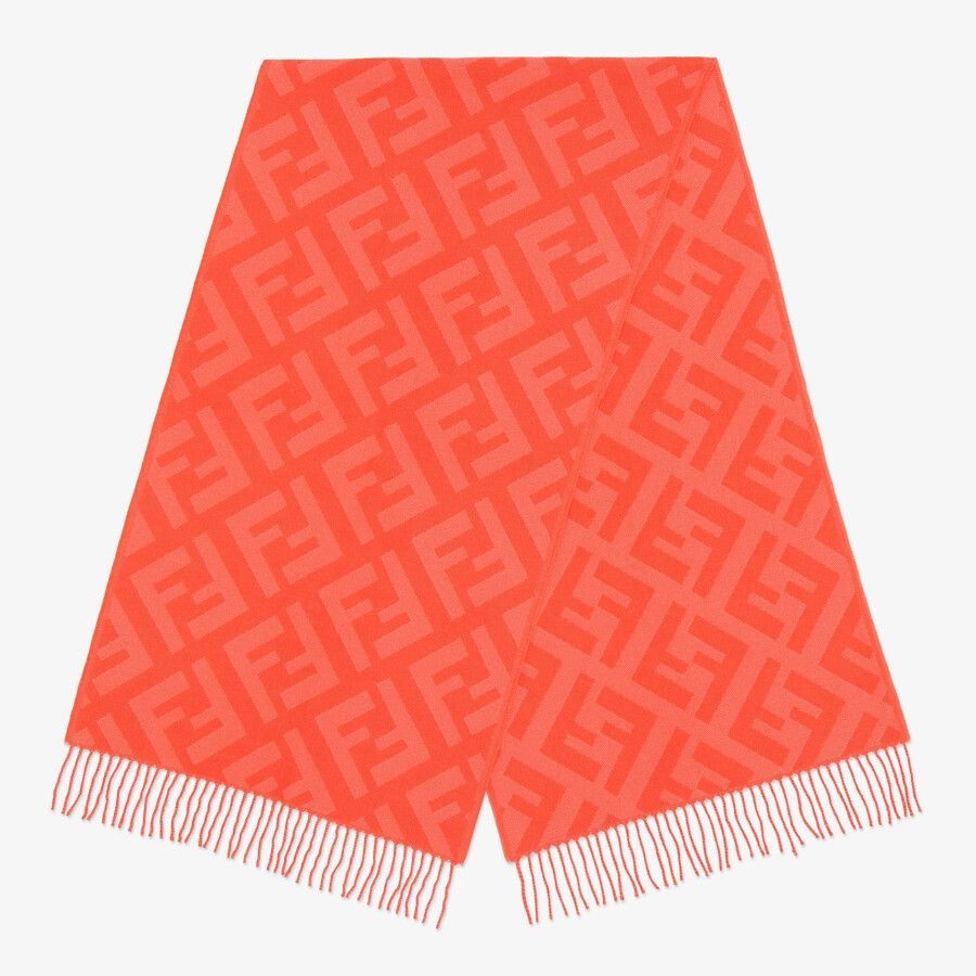 Red cashmere scarf - 1