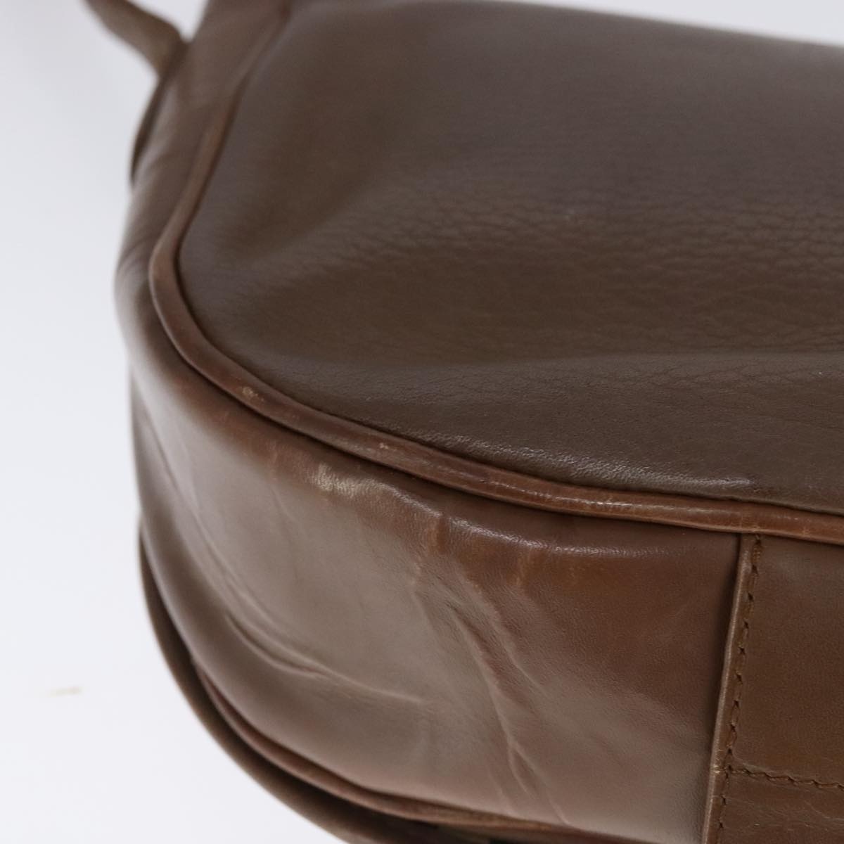 Burberry Shoulder Bag Leather Brown Silver - 15