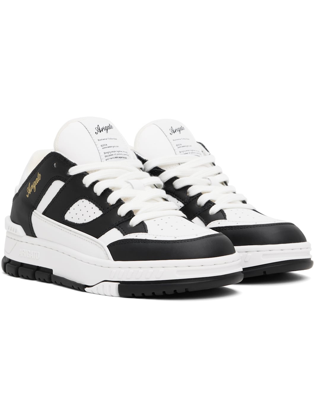 White & Black Area Lo Sneakers - 4