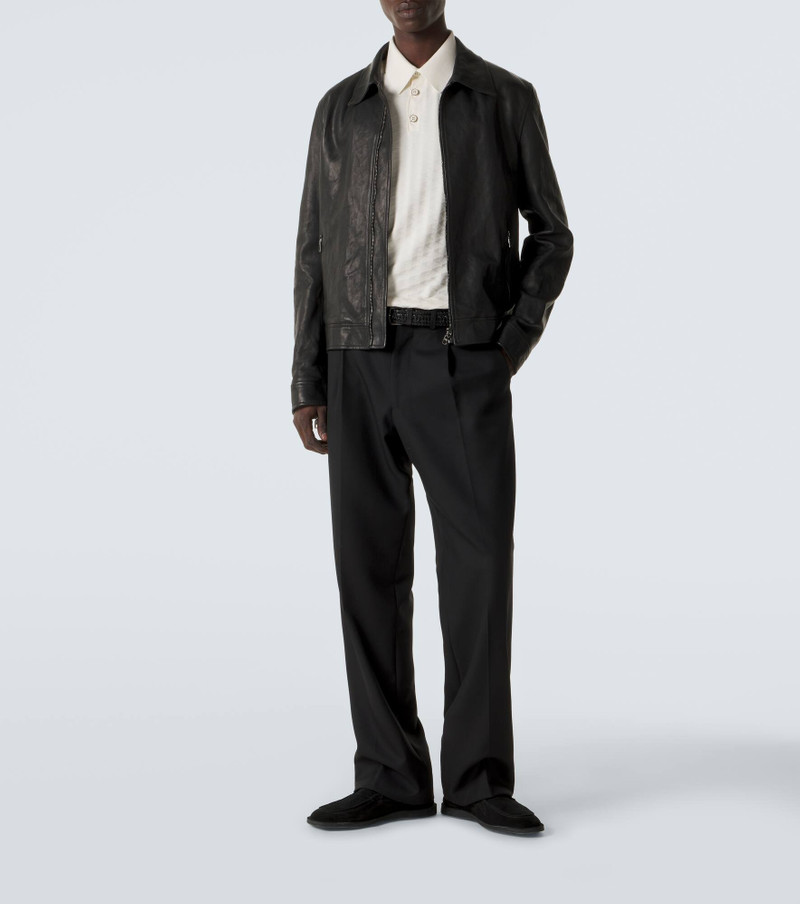 Dolce & Gabbana Leather blouson jacket outlook