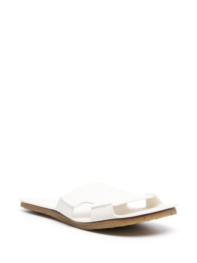 The Row cut-out faux-leather sandals outlook