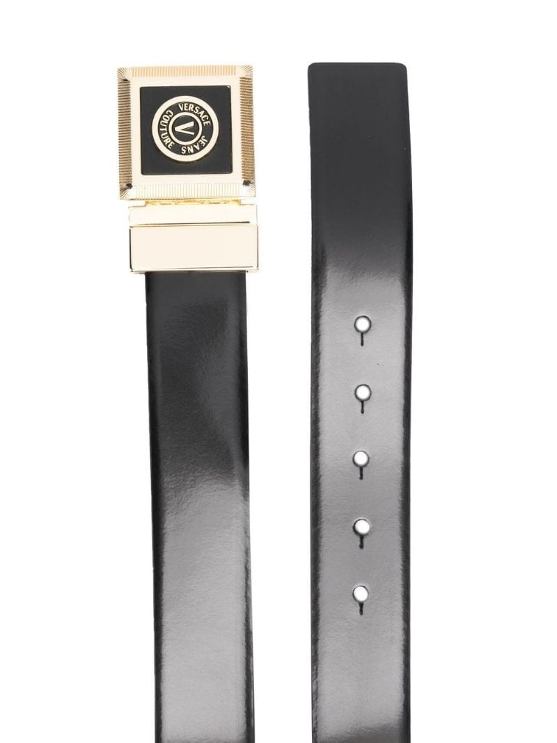 VERSACE JEANS COUTURE logo-plaque leather belt outlook