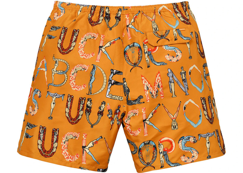 Supreme Supreme Alphabet Water Short Orange outlook