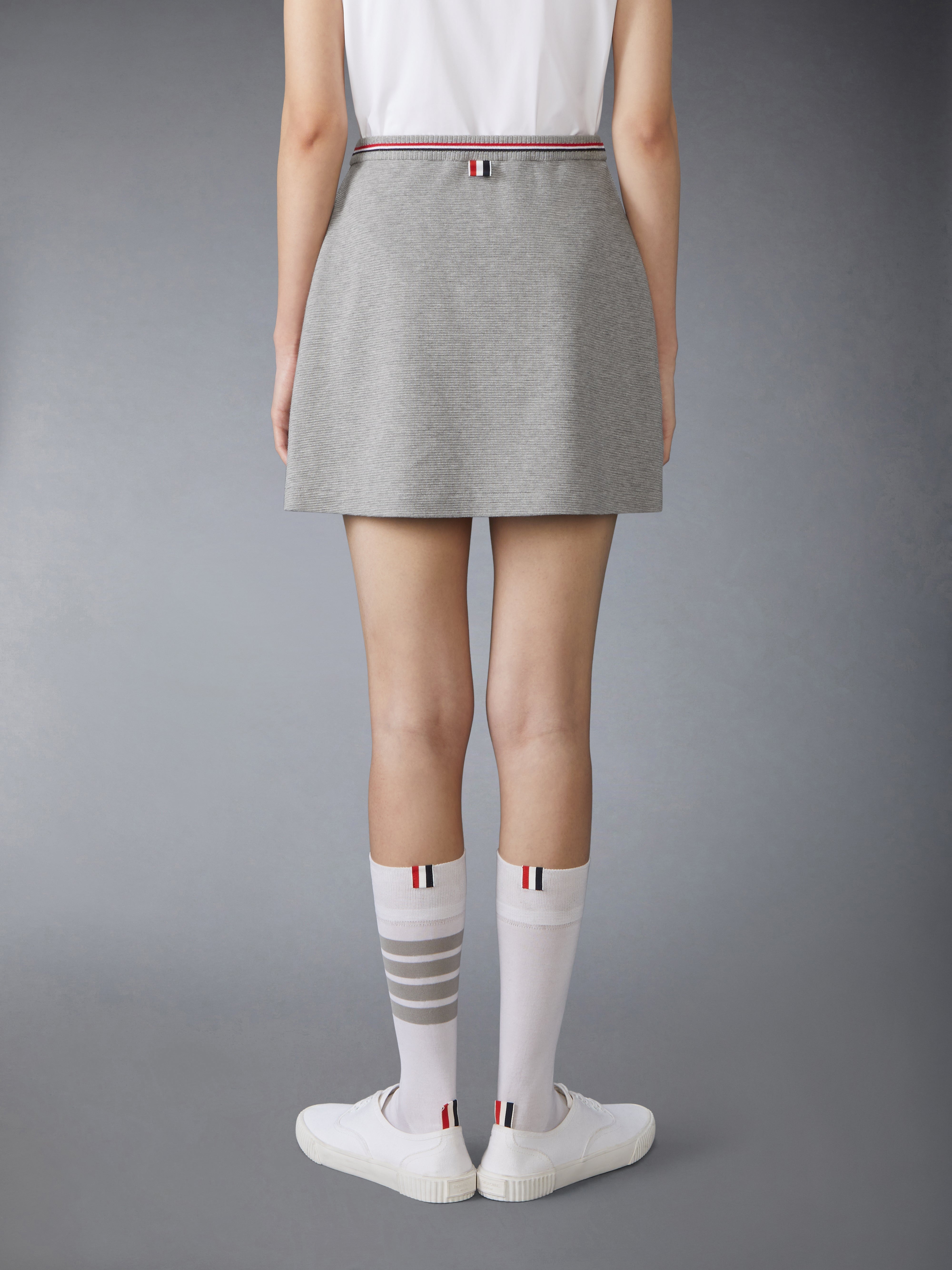 COTTON WAFFLE MINI WRAP SKIRT - 4