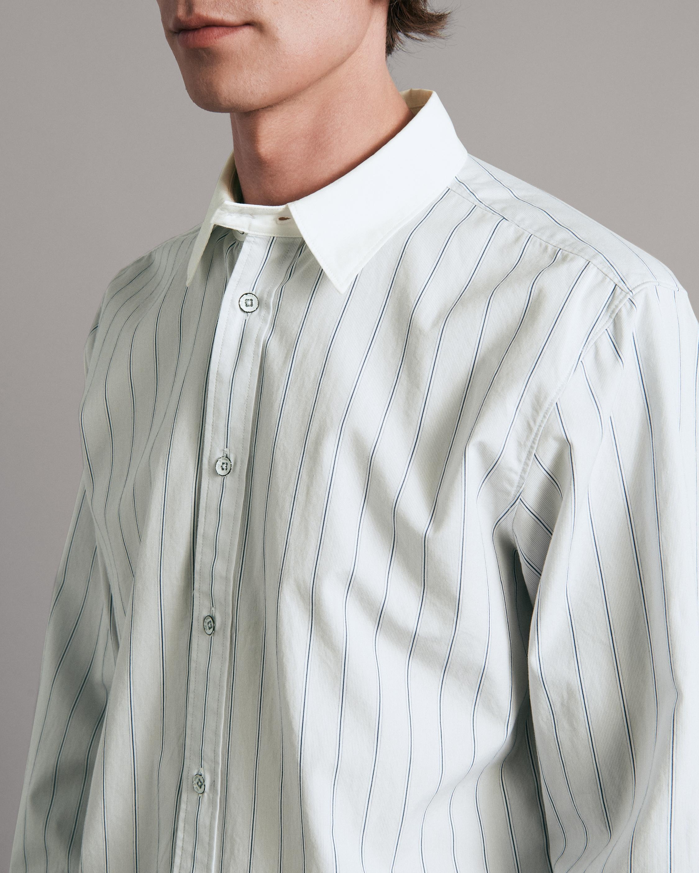 Archive Cotton Stripe Shirt
Oversized Fit Button Down Shirt - 6