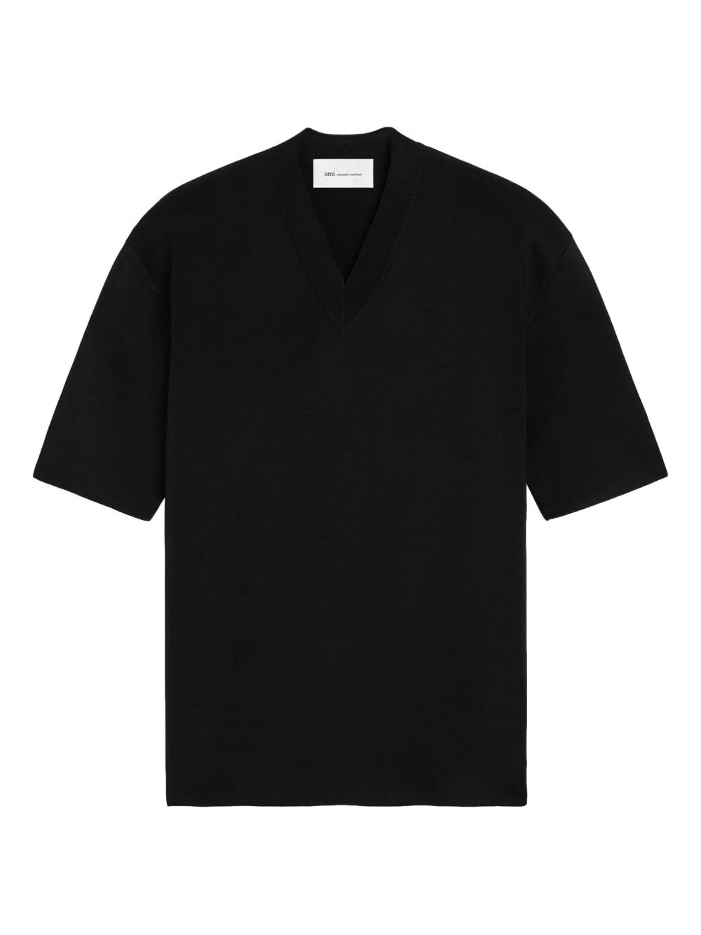 V-neck short-sleeves sweater - 1