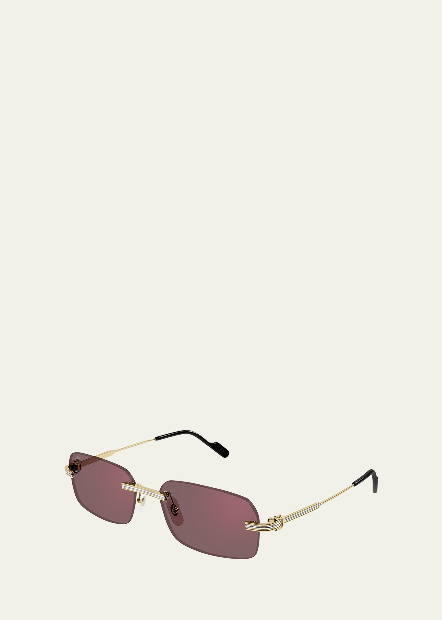 Men's CT0271Sm Rimless Rectangle Sunglasses - 2