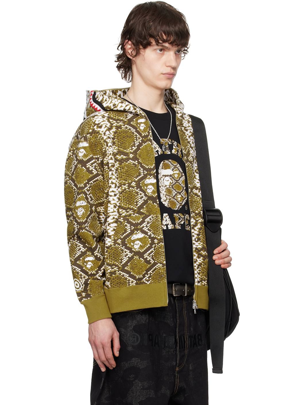SSENSE Exclusive Khaki Shark Hoodie - 2
