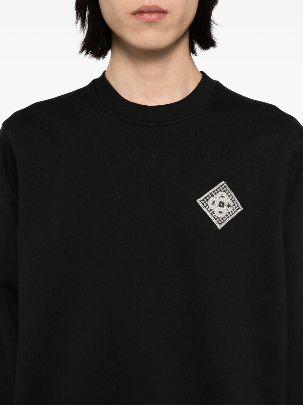 logo patched sweatshirt - 5