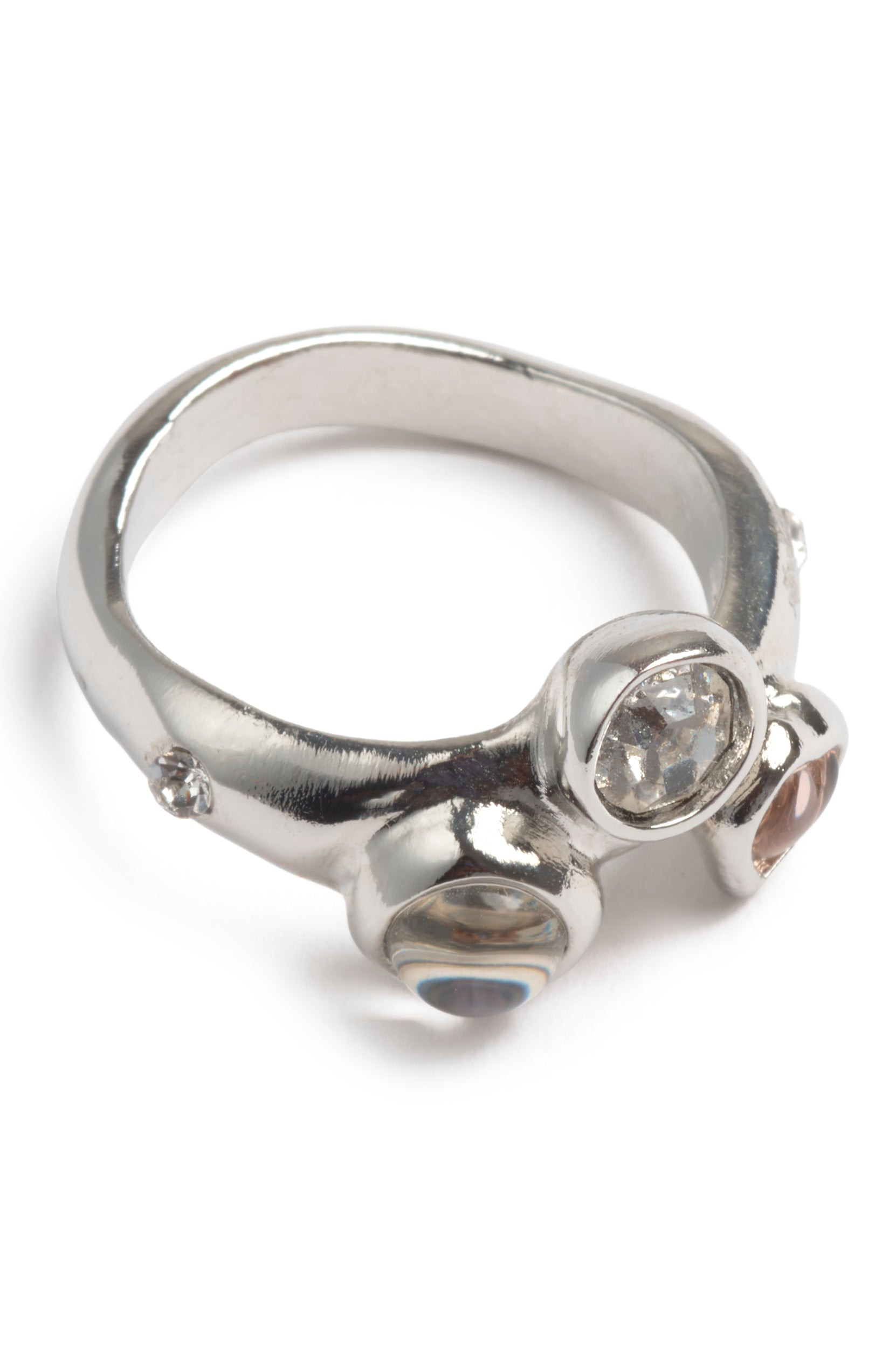 SILVER CLEAR FLORENCE RING - 4