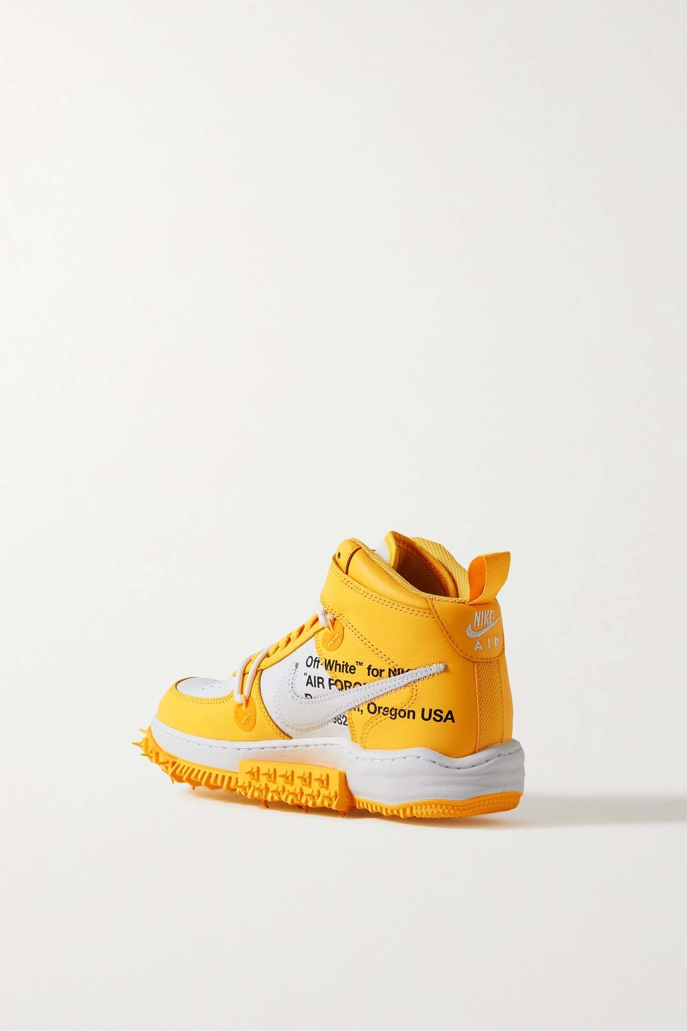 Nike  OFF- White Yellow and White High-Top Sneakers Nike x Off-White Yellow Leather High Trainers Size 42.5 EU main image 2