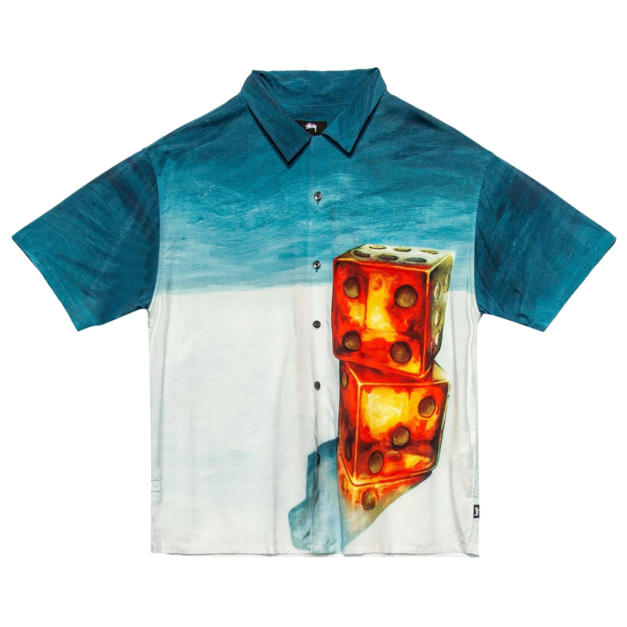 Stussy Dice Painting Shirt 'Blue' - 1