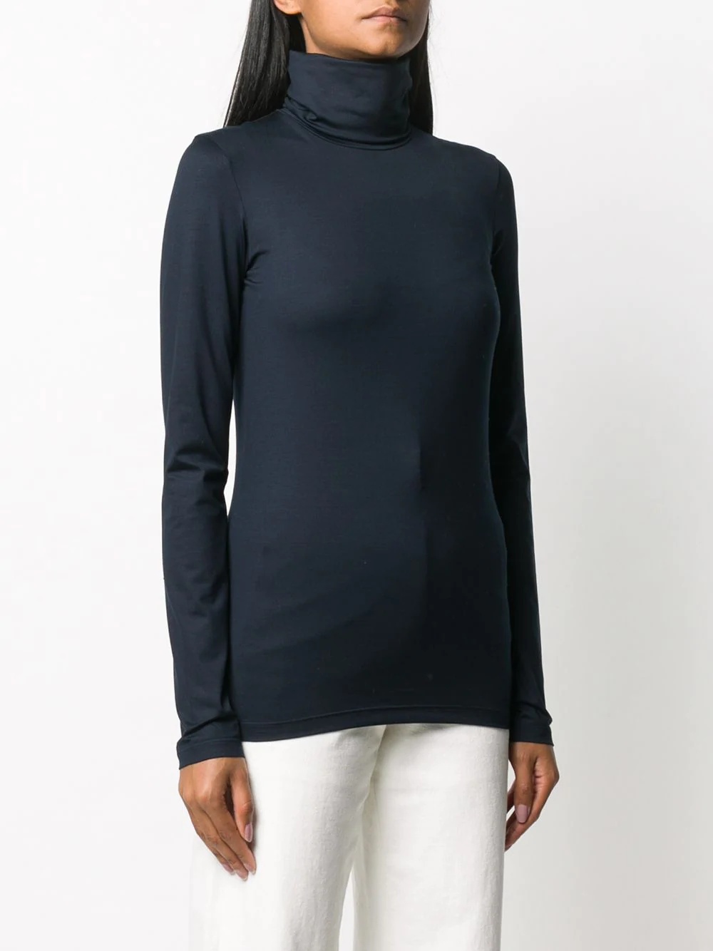 high neck jersey top - 3