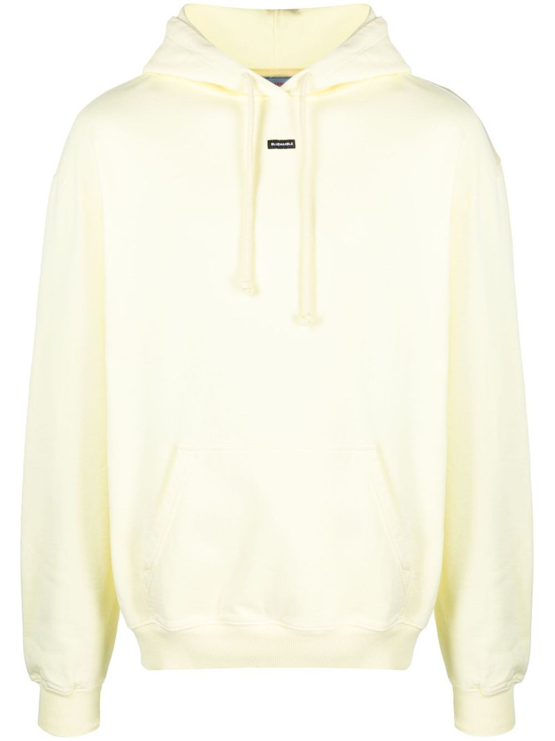 logo-print cotton hoodie 1