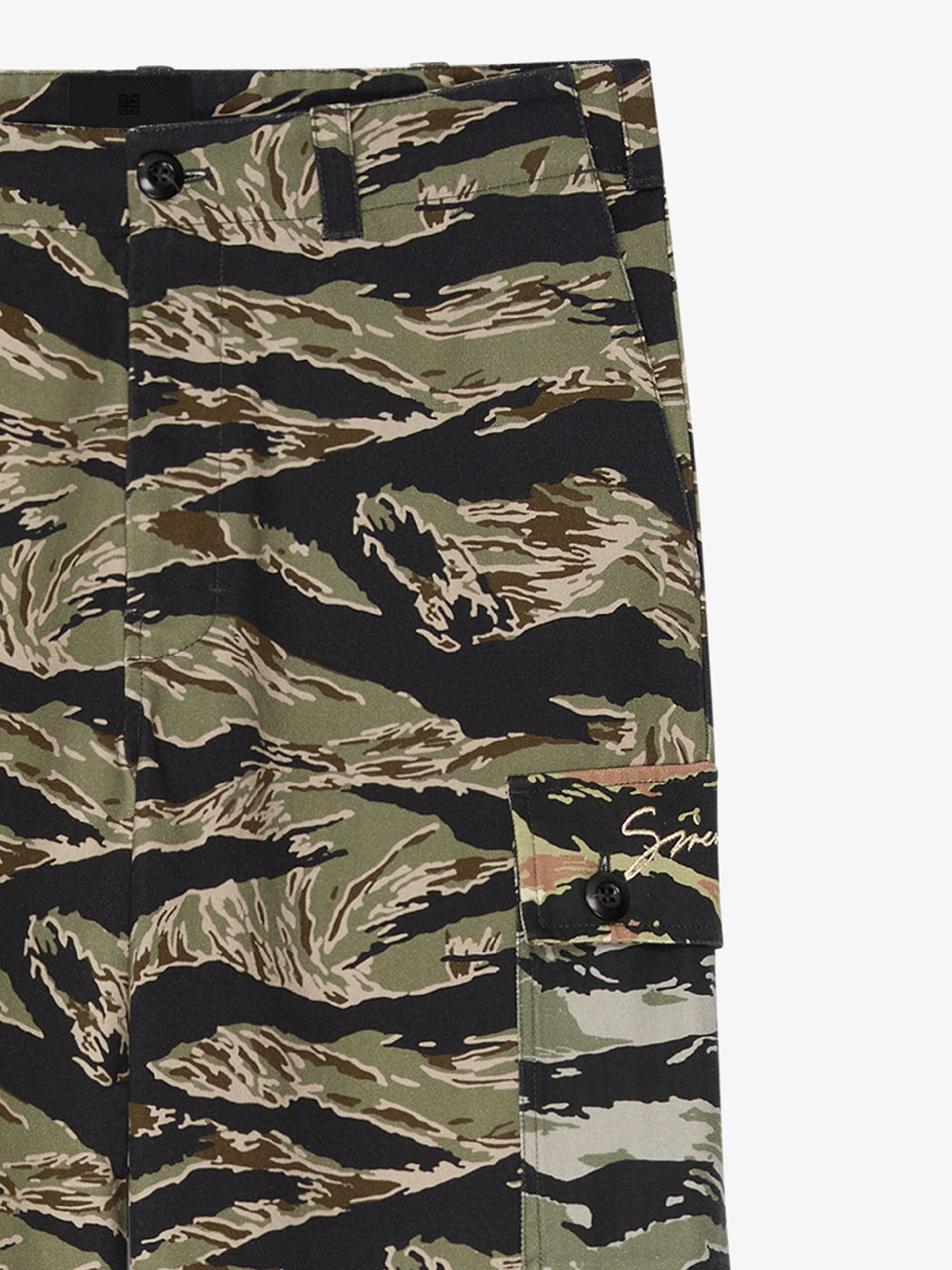 CARGO PANTS IN COTTON WITH CAMO PRINT - 4