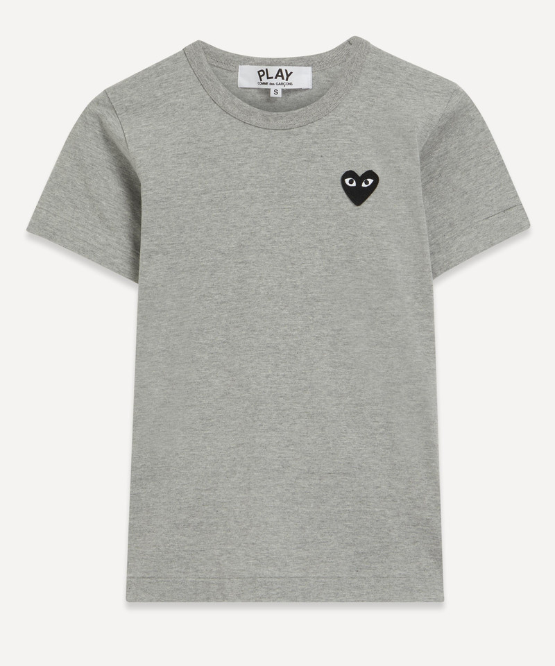 Grey Heart Appliqué T-Shirt - 1