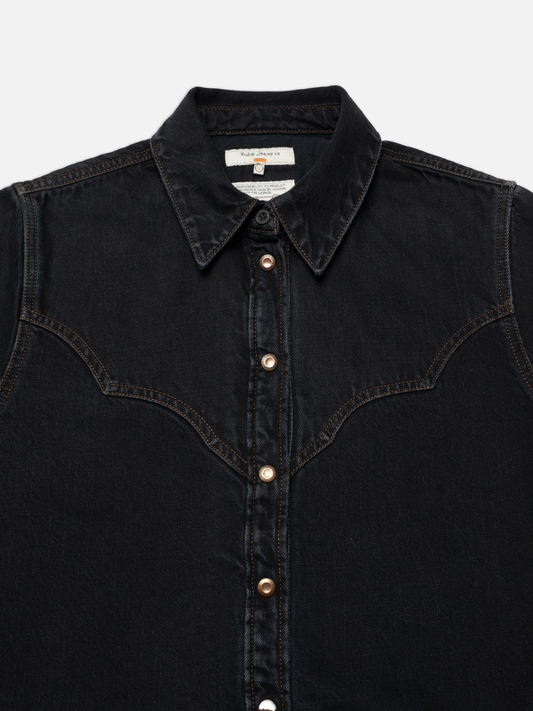 Lotta Western Cut Denim Shirt Black - 2