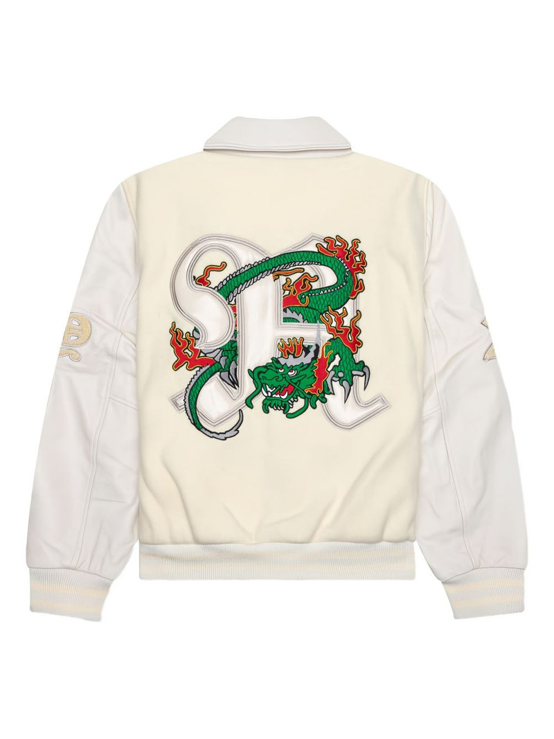 AWAKE NY dragon-embroidered varsity jacket outlook