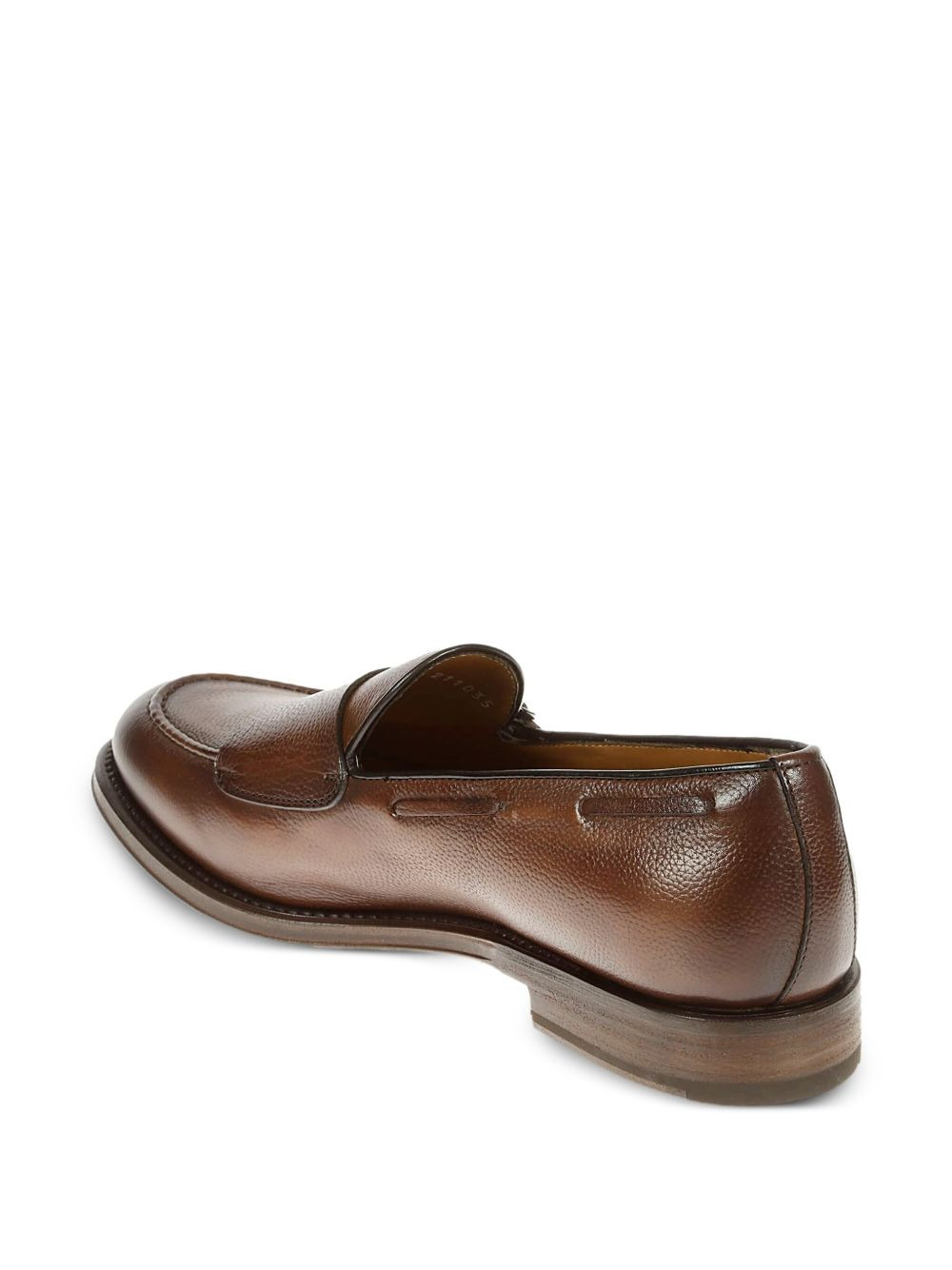 double-buckle leather loafers - 3