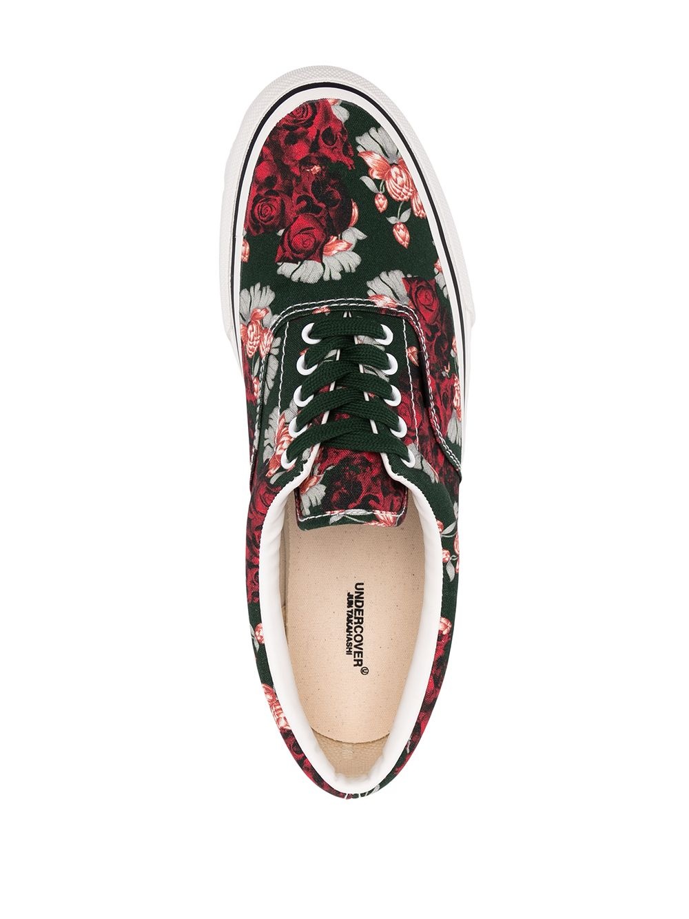 floral-print low-top sneakers - 4