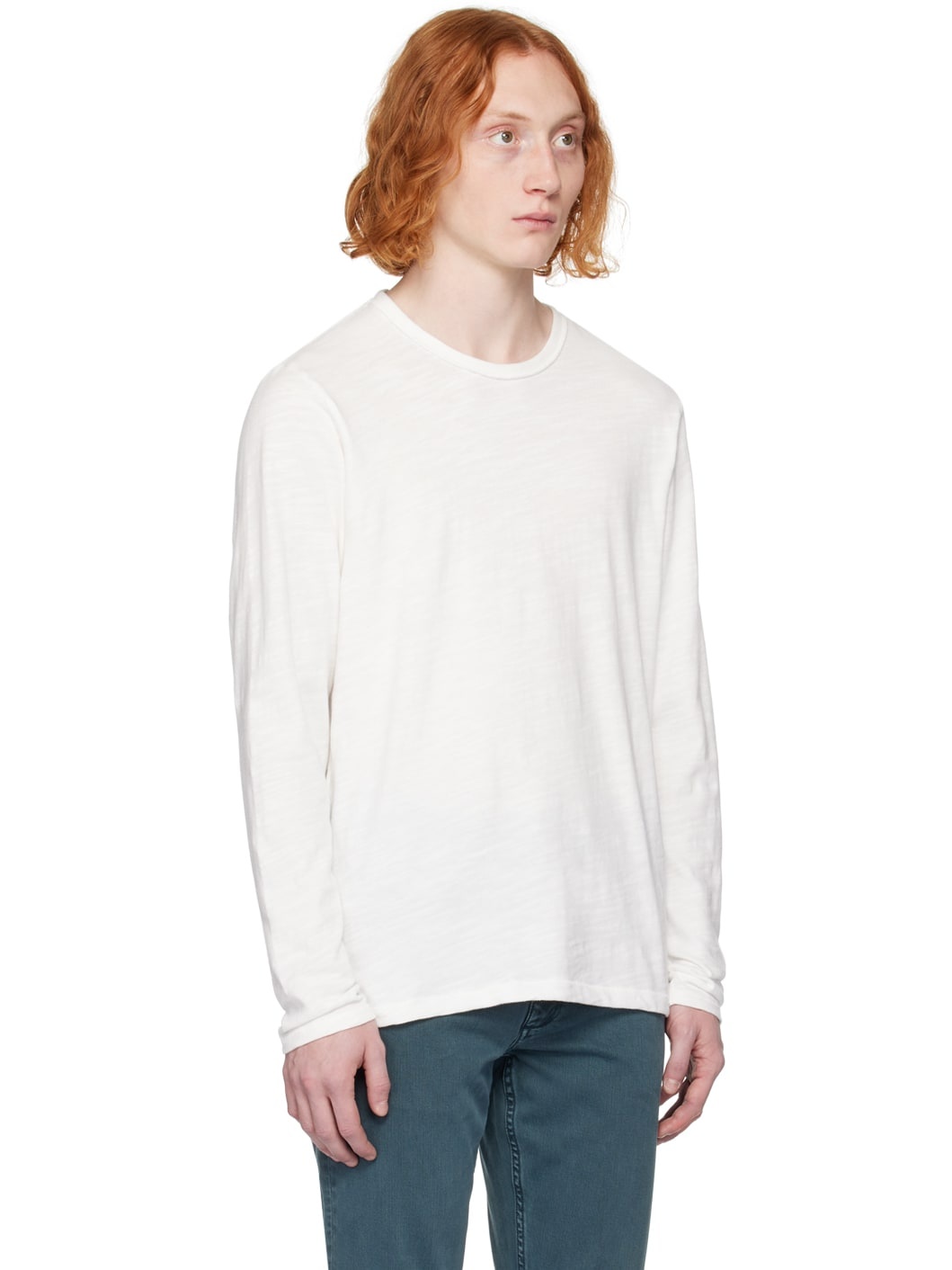 White Classic Flame Long Sleeve T-Shirt - 2