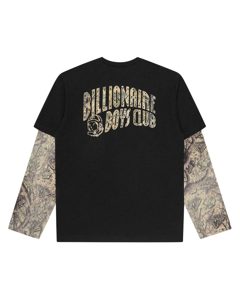 DIAMONDS & DOLLARS TREE CAMO MOCK LS T-SHIRT 1