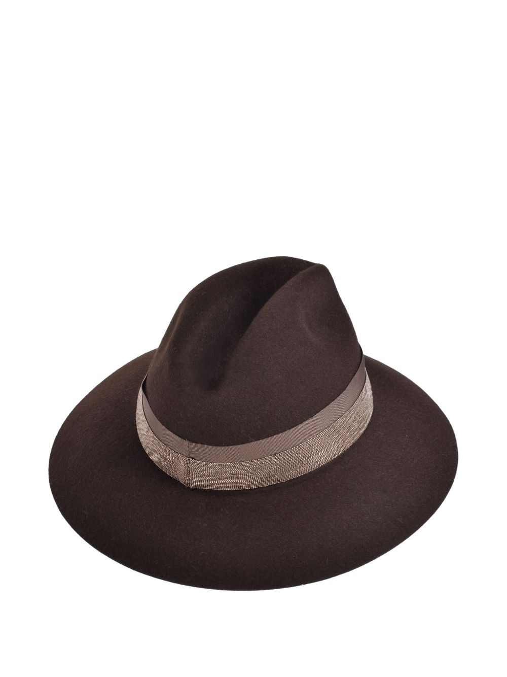 beaded-band felt hat - 2