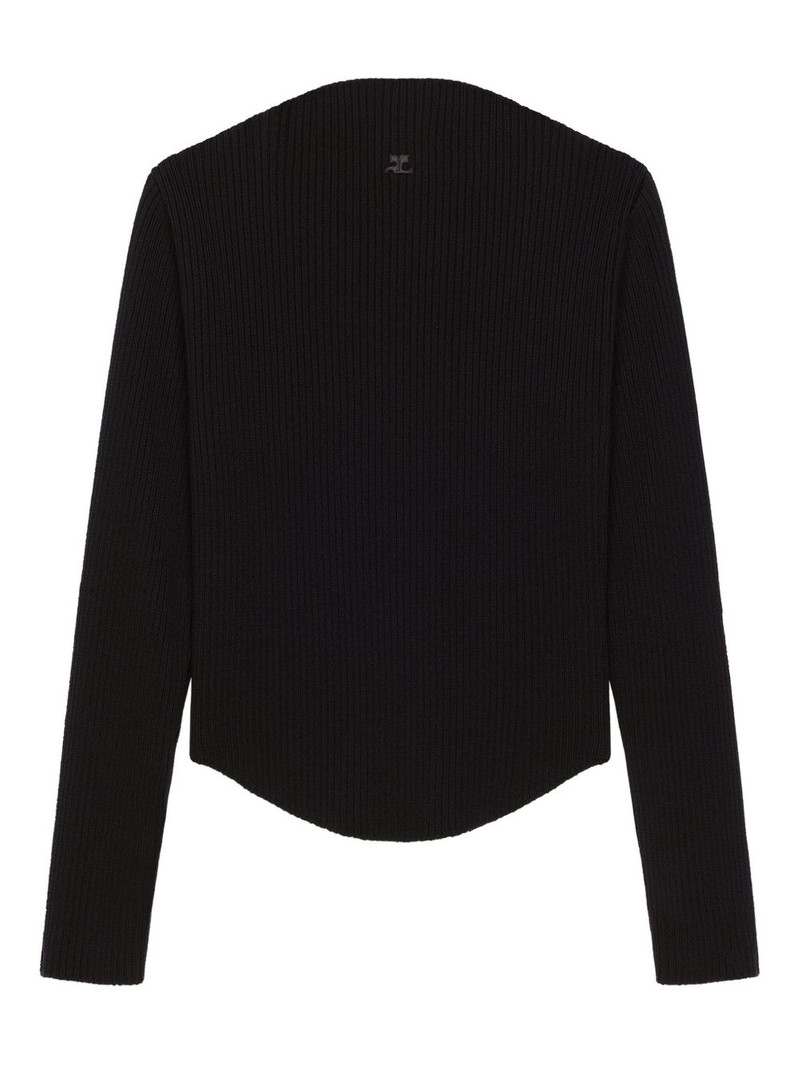 slash-neck sweater 1