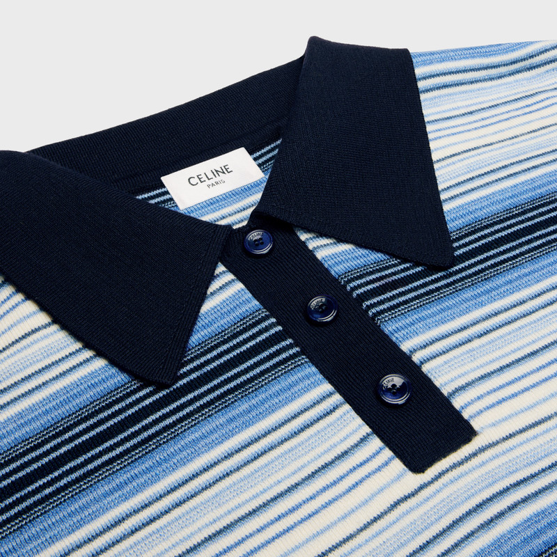 triomphe striped polo shirt in wool 3