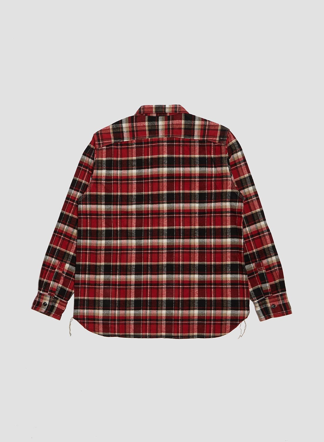 FOB Factory Heavy Nel Work Shirt Red - 5
