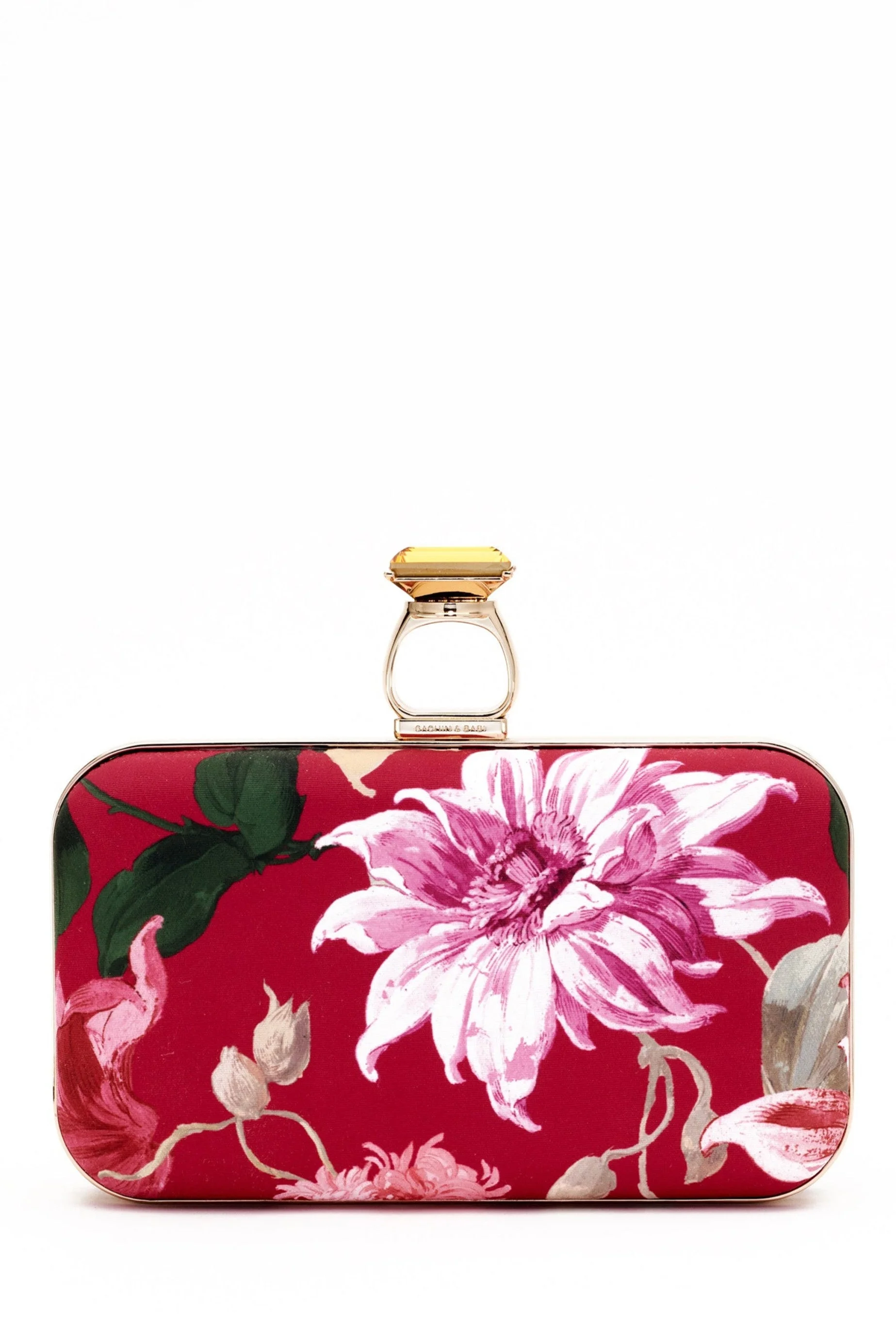 On the Rocks Clutch - Deep Pink Dahlia - 1