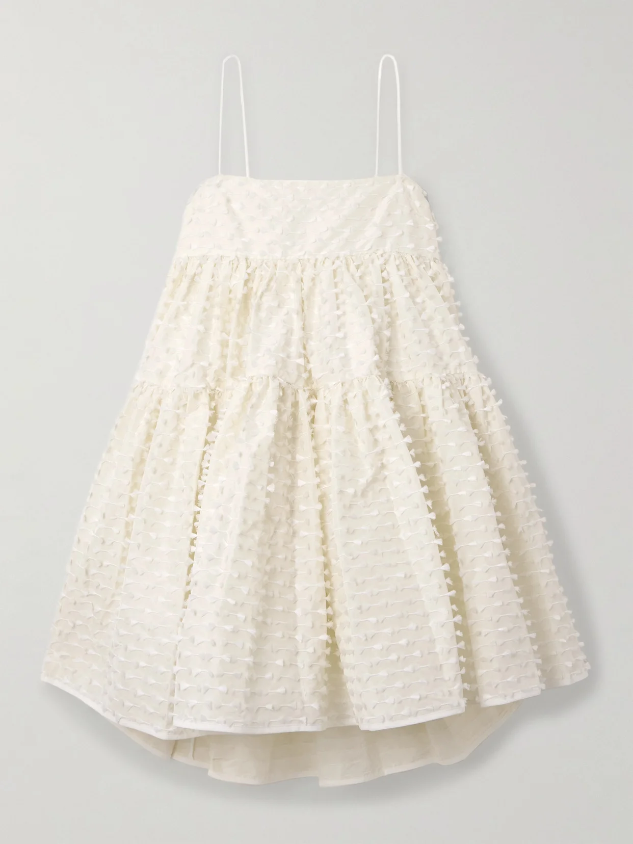 Oberra Tiered Fil Coupé Shell Mini Dress - 1