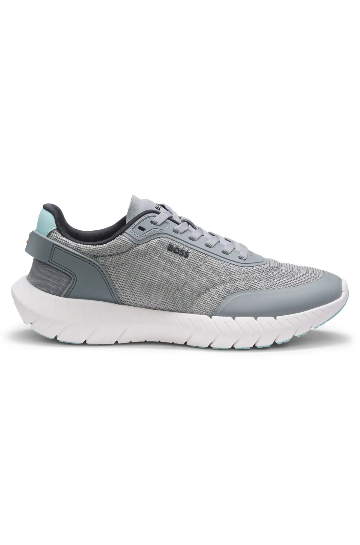 RUNNING SNEAKERS WITH LEATHER TRIMS - 1