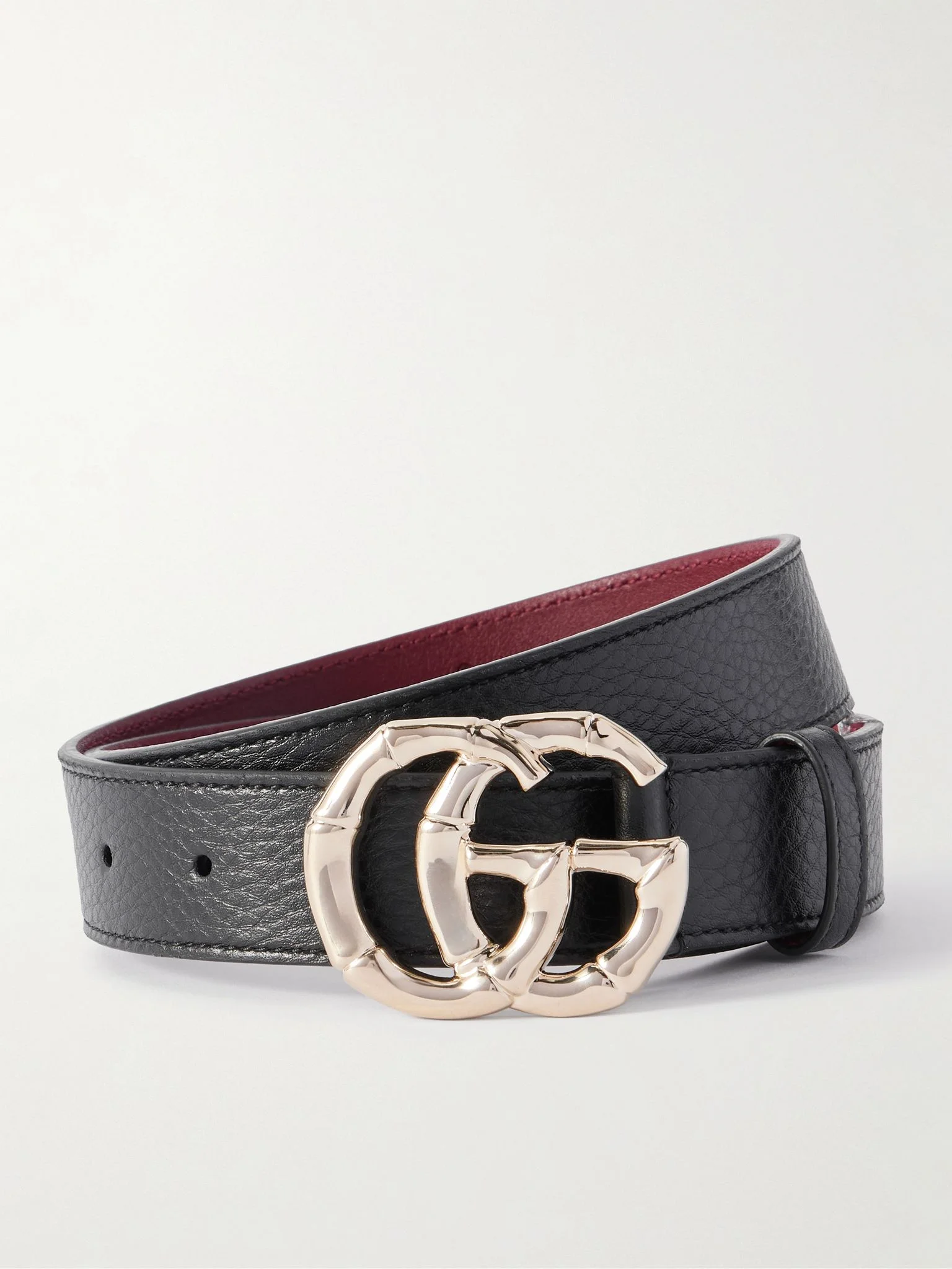 Textured-leather belt Black - 1