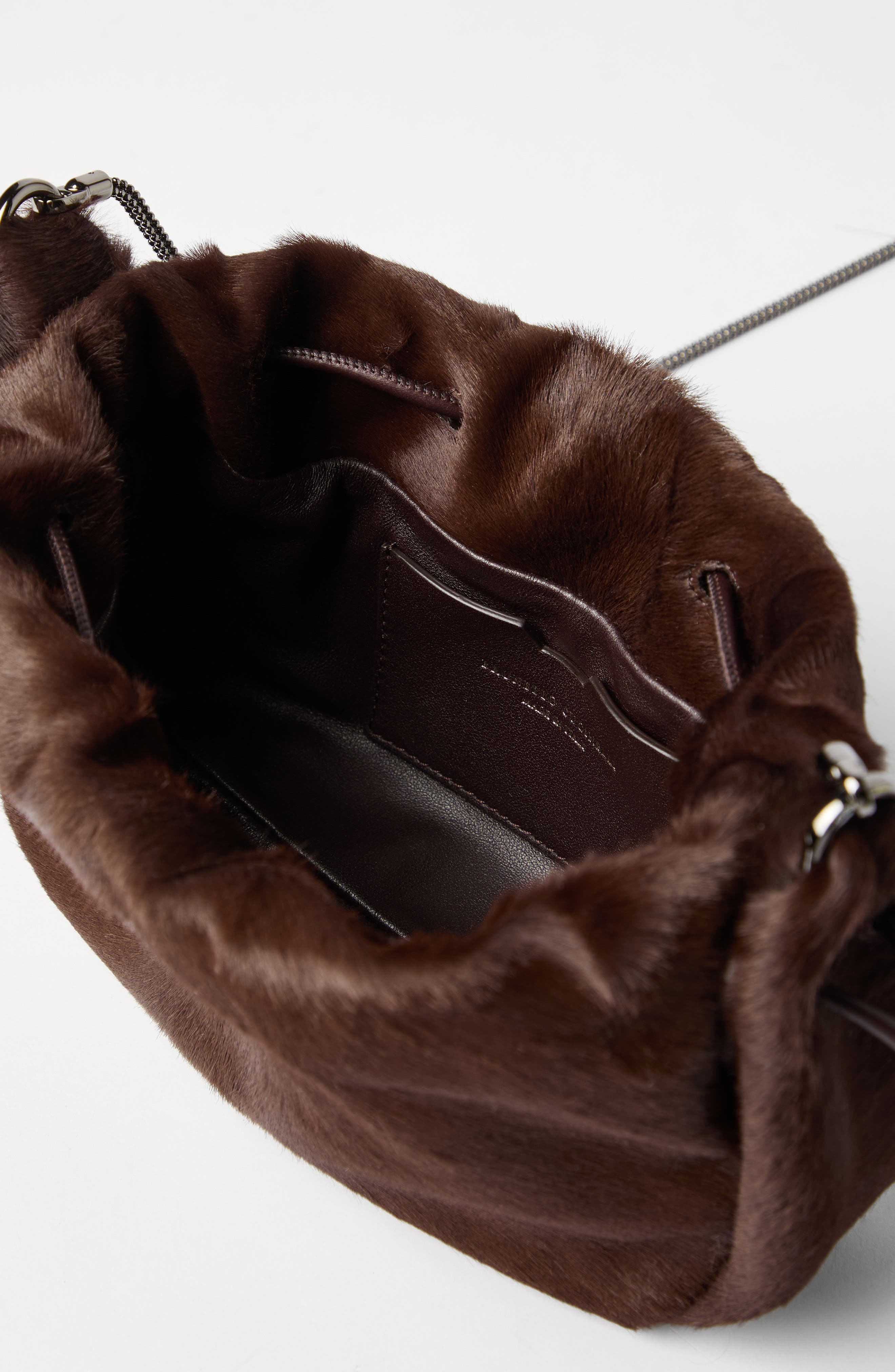 Brunello Cucinelli Calf hair Mellow mini bucket bag in Brown at Nordstrom - 4
