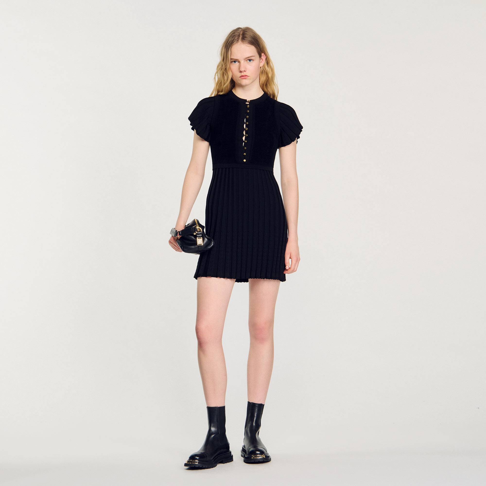 PLEATED KNIT DRESS - 2