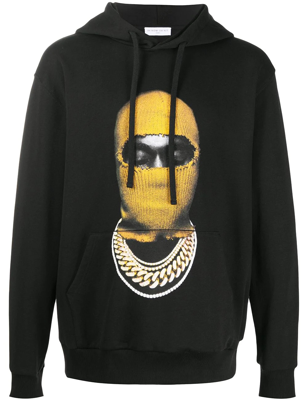 photograph print drawstring hoodie - 1