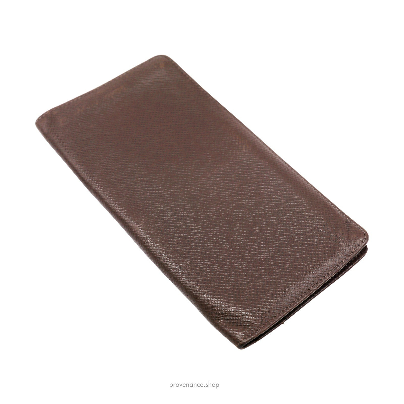 Louis Vuitton Brazza Long Wallet - Grizzli Taiga Leather - 3