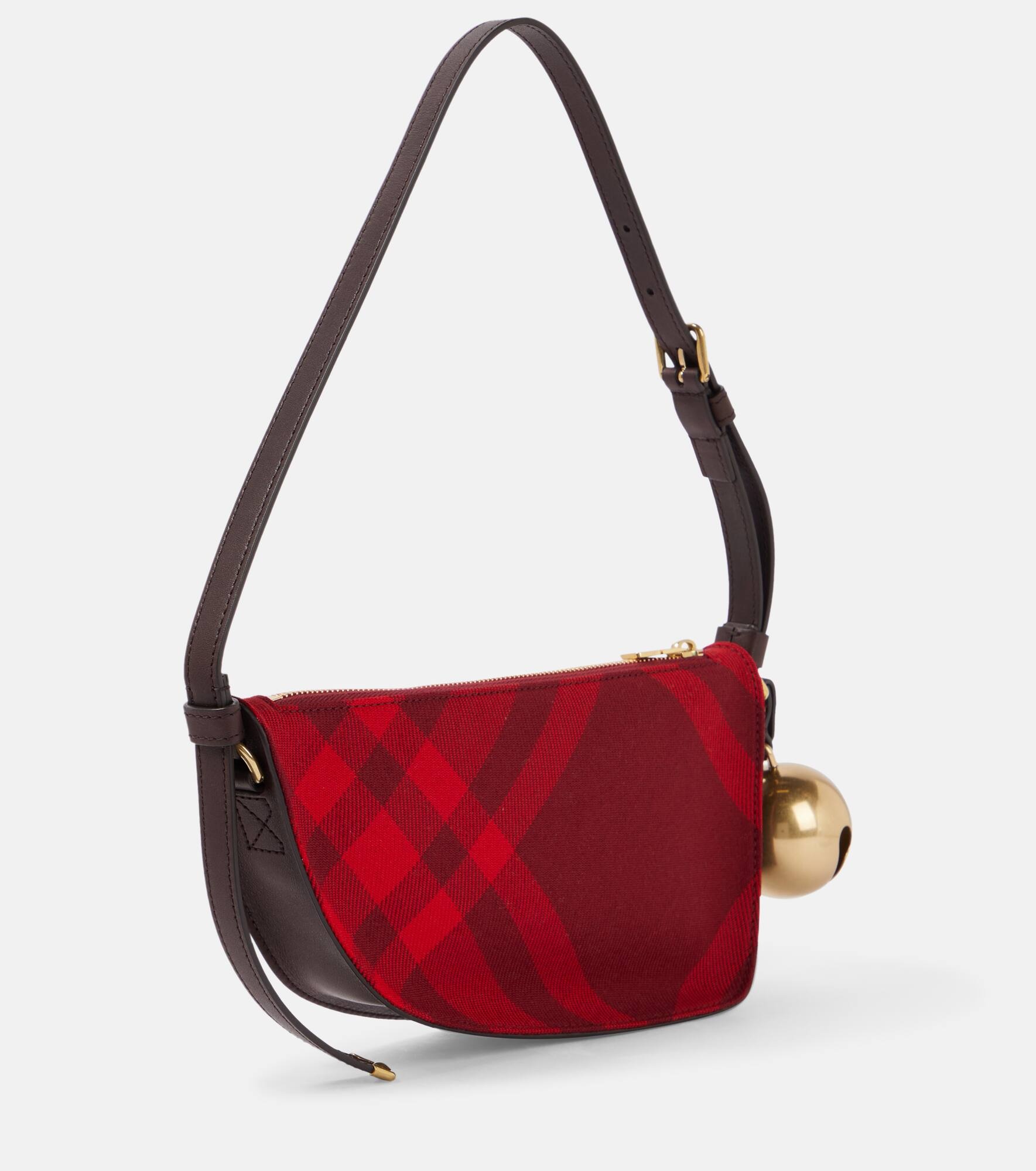 Shield Mini Burberry Check shoulder bag - 4