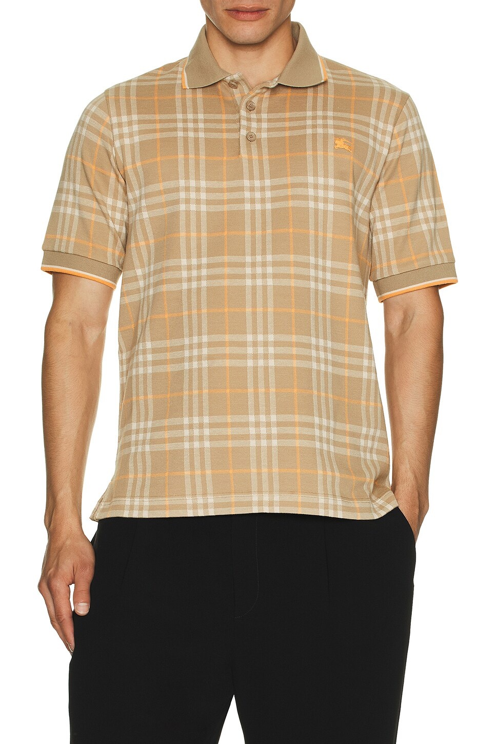 Check Slim Polo With EKD - 4